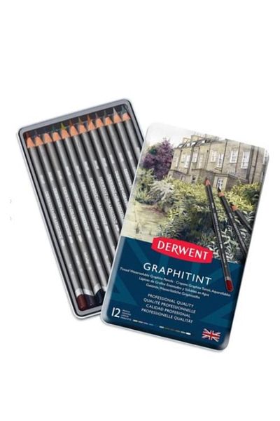 Derwent Graphitint 12 Pieces Metal Box