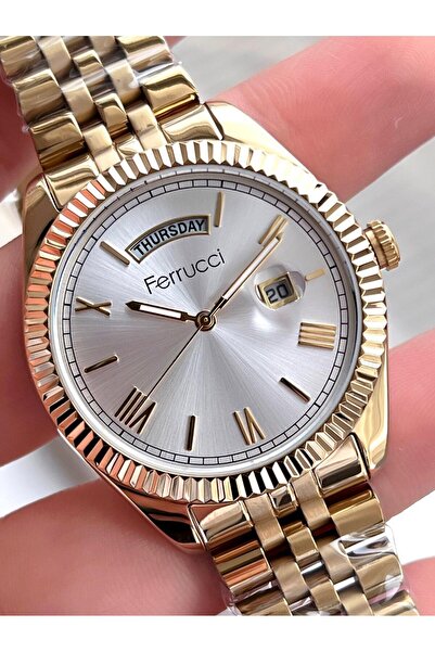 Ferrucci Inner Functions Active Calendar and Day 30m Water Resistant Steel Band Men's Wristwatch Efc.1