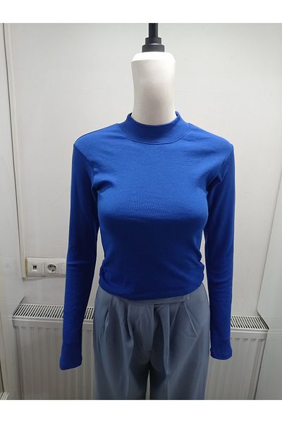 MADAM SHİLA DARKALIP SLIMFIT - Body cu mânecă lungă din bumbac negru