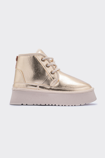 SHOEMARK Klein Gold Bağcık Detaylı Kadın Bot