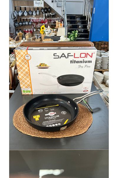 SAFLON Safinox 26 cm Titanium Metal Single Handle Pan