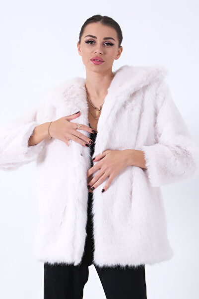 Feminist Uzun Lolita Kürk Kaban Ekru 31050729