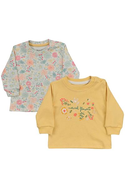 Pear Wear Set of 2 Floral Print Sweatshirt for Girls - 6, 9, 12 and 18 Months