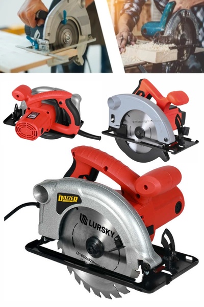 DOZZER Alman 2000 Watt Açı Ayarlı 185 Mm Çelik Şanzıman Ağaç Sunta Kesme Makinesi Daire Testeresi Makinesi