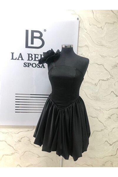 la bella sposa siyah balon elbise