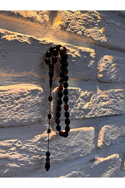 ARURTAKI Men's Gift 33-Piece Double Color System Clamping Amber Rosary