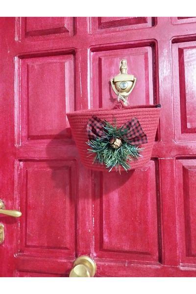 bayram taşcıoğlu home desing New Year's Concept Gift Door Wall Ornament Organizer Basket Newspaper Holder Mailbox