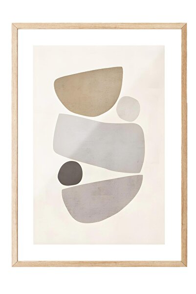 Postifull Tablou cu rama din lemn, set de postere si rame, seria Harmonic Com...