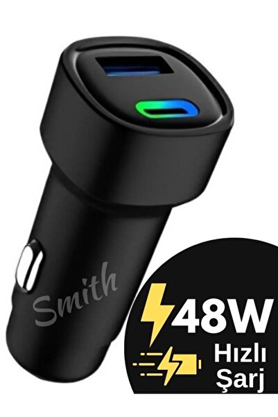 Smith Hızlı Şarj Qualcomm Araç Şarj Şarz Kiti Çakmaklık Transmitter