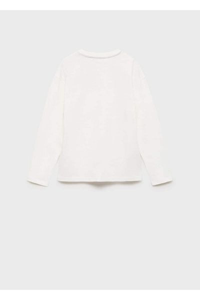 MANGO Kids Cotton T-Shirt with Processing Detail