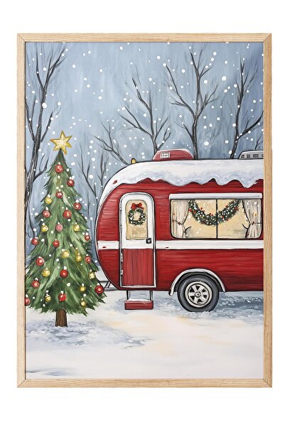 Postifull Wooden Framed Painting, Poster and Frame Set, New Year Comfort Series No:108735