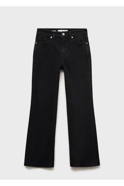 MANGO Woman Sienna flare crop jean pantolon