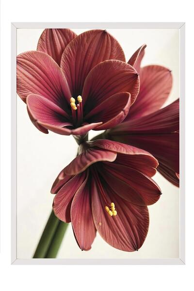 Postifull Tablou cu rama alba, poster de Anul Nou, decor de Anul Nou, Amaryll...