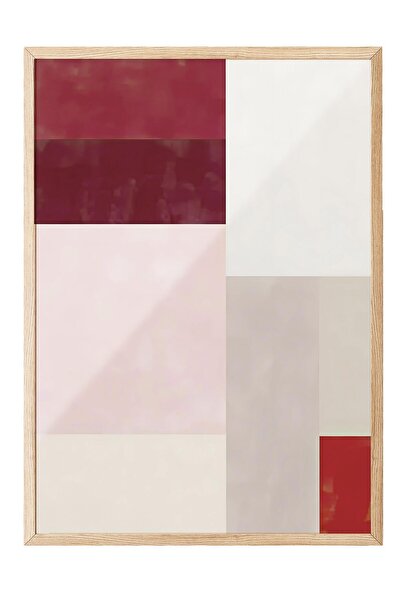 Postifull Εικόνα με ξύλινο πλαίσιο, σετ αφίσας και πλαισίων, Red And Pink Col...