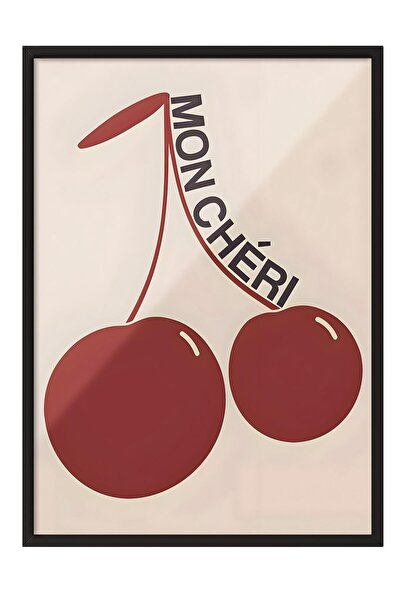 Postifull Tablou cu rama neagra, set de postere si rame, seria Mon Cheri Comf...