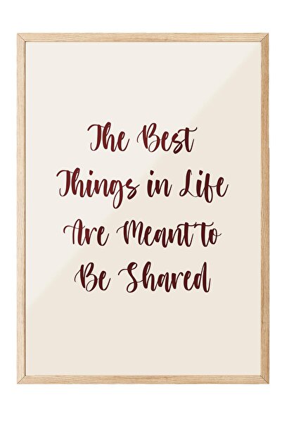 Postifull Ahşap Çerçeveli Tablo, Çerçeveli Yılbaşı Poster, The Best Things in...