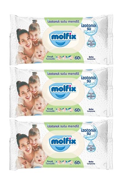 Molfix Ferah 60 X3 Pieces Isotonic Water Wipes