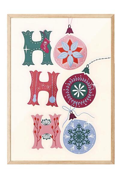 Postifull Ahşap Çerçeveli Tablo, Çerçeveli Yılbaşı Poster, Yılbaşı Dekoru,Ho ...