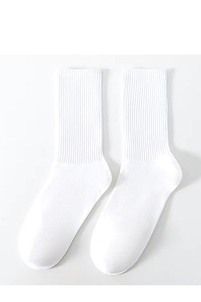 ÇORAPX Socksx 6-Piece White Plain Tennis Socks (Unisex)
