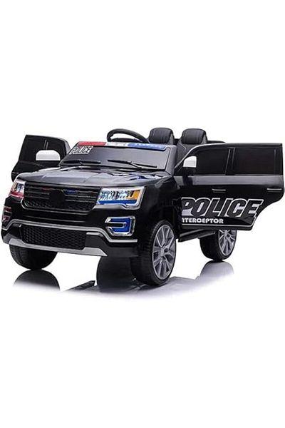 ALBADER Electric Ride On Car Police Ford with 2 Motors, Led Lights, Car Electric Vehicle Ford