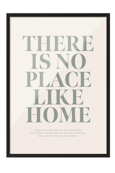 Postifull Siyah Çerçeveli Tablo, Poster ve Çerçeve Seti, There Is No Place Li...