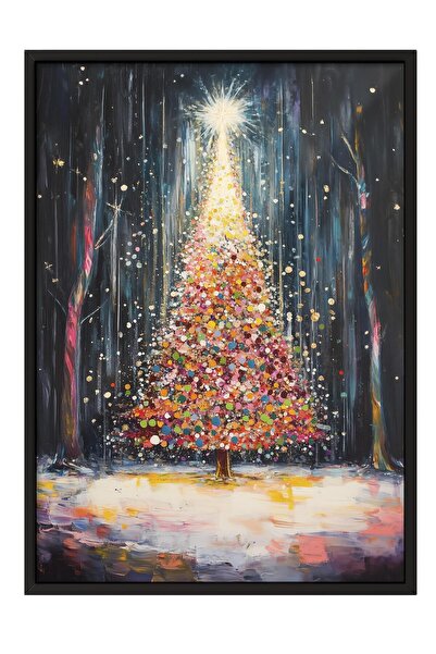 Postifull Black Framed Painting, Poster and Frame Set, New Year Comfort Series No:108751