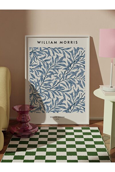 Postifull White Framed Painting, Poster and Frame Set, William Morris - Willow Bough Comfort Series No:10857