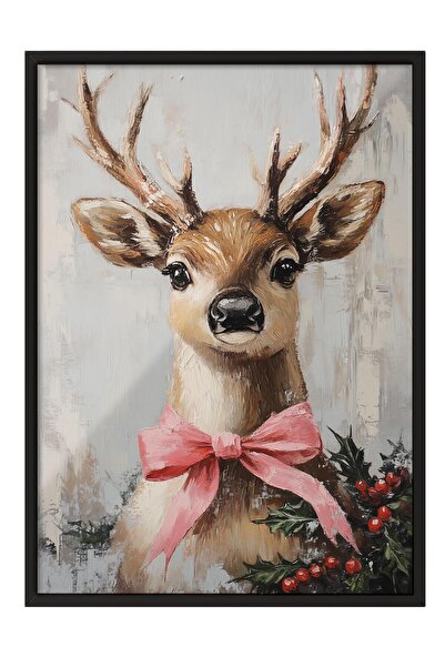 Postifull Black Framed Painting, Poster and Frame Set, New Year Comfort Series No:108742