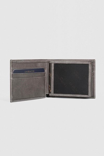 La La'Graccio Paris Ανδρικό πορτοφόλι La'graccio Paris από γνήσιο δέρμα Crazy Grey