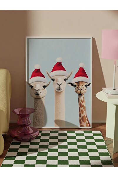 Postifull Tablou cu rama alba, pictura de perete cu design artistic, seria Comfort de Anul Nou NR:108790