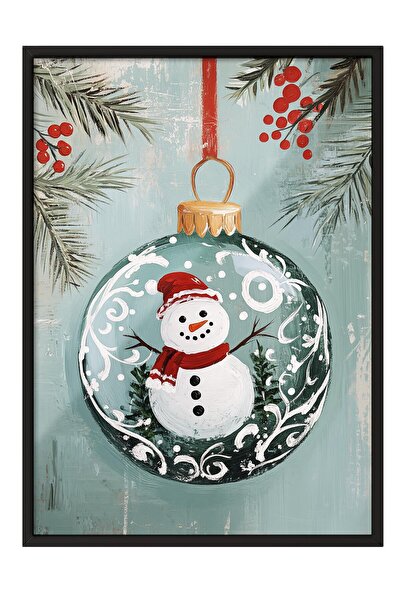 Postifull Black Framed Painting, Poster and Frame Set, New Year Comfort Series No:108757