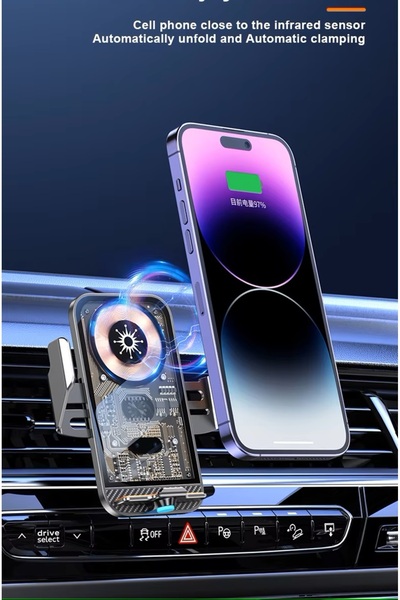 Zoli Kablosuz Araç Şarjı Premium Tasarım Ve Universal Telefon Tutucu Dokunmat...