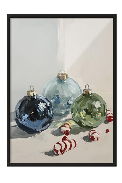 Postifull Black Framed Painting, Poster and Frame Set, New Year Comfort Series No:108741