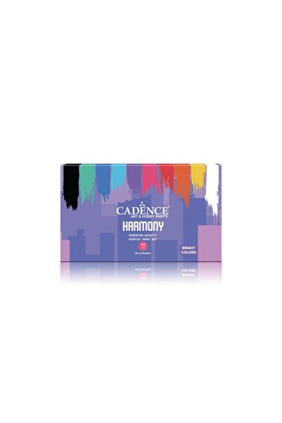 Cadence HARMONY AKRİLİK 10'LU SET BRIGHT COLORS & CANLI RENKLER 59ML