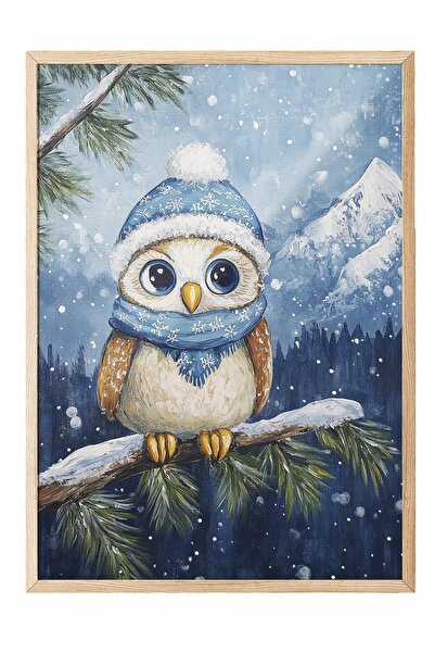 Postifull Wooden Framed Painting, Poster and Frame Set, New Year Comfort Series No:108758