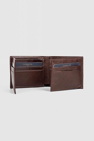 La La'Graccio Paris Мъжки портфейл от естествена кожа La'Graccio Paris, кафяв