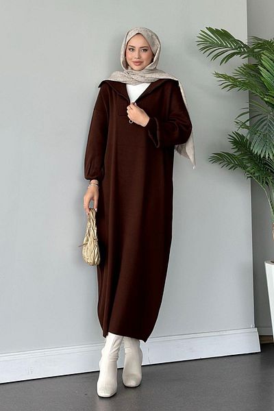 Jose Clothing Enzo Premium Yarn Series Zipper Long Knitwear Dress