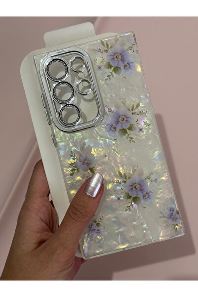 POWELL حافظة ثلاثية الأبعاد بنمط زهرة عالية الجودة مع حماية للكاميرا من حجر ا...