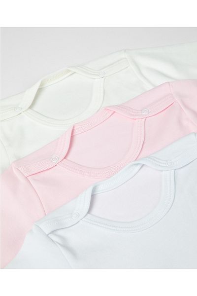 BEREKET BABY Baby Cotton White Color 3 Pieces Long Sleeve Tank Top 2-4 Years