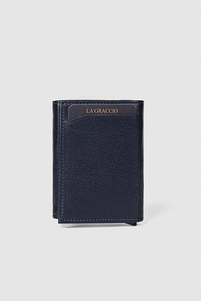 La La'Graccio Paris Ανδρικό πορτοφόλι La'Graccio Paris από γνήσιο δέρμα Navy Blue