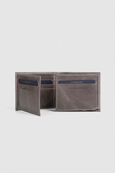 La La'Graccio Paris Ανδρικό πορτοφόλι La'Graccio Paris από γνήσιο δέρμα Crazy Grey