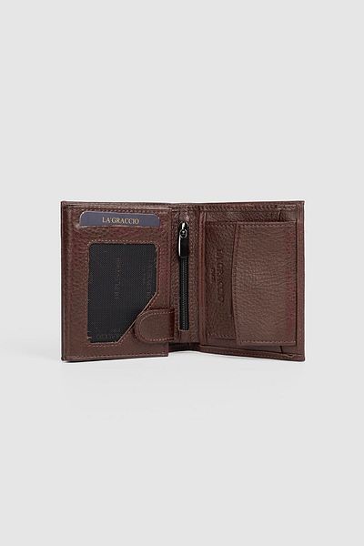 La La'Graccio Paris Мъжки портфейл от естествена кожа La'Graccio Paris, кафяв