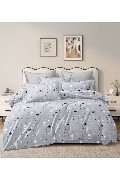 BEGATİ_STORE 100% Cotton Double Duvet Cover Set Starry
