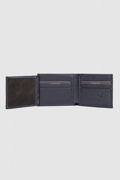 La La'Graccio Paris Ανδρικό πορτοφόλι La'Graccio Paris από γνήσιο δέρμα Navy Blue
