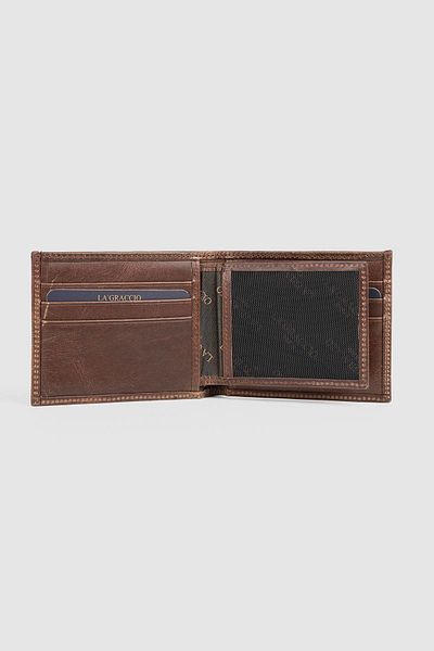 La La'Graccio Paris Мъжки портфейл от естествена кожа La'Graccio Paris, цвят Crazy Brown