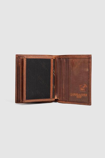 La La'Graccio Paris Мъжки портфейл La'graccio Paris от естествена кожа Crazy Tan