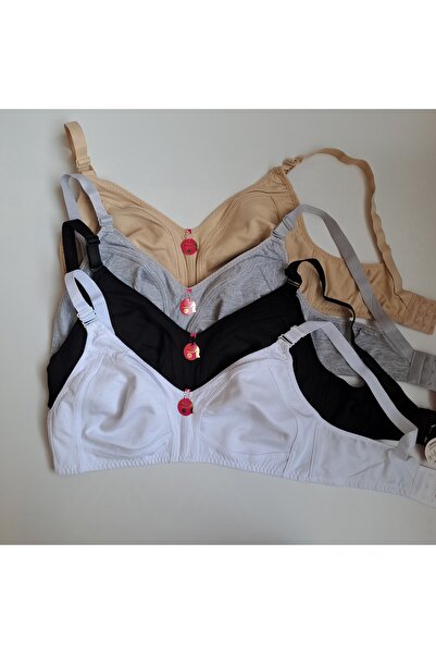 NARIYA Plus Size Cotton Recovery Bra - 4-Piece Non-Supported Wire-Free Capless Mother's Bra