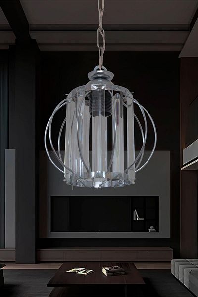 D-light Small Dove Chrome Chandelier