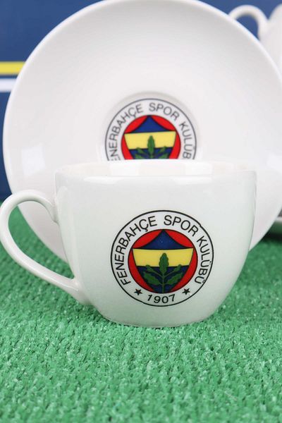 Fenerbahçe طقم فناجين شاي بورسلين 12 قطعة مرخص لـ 6 أشخاص
