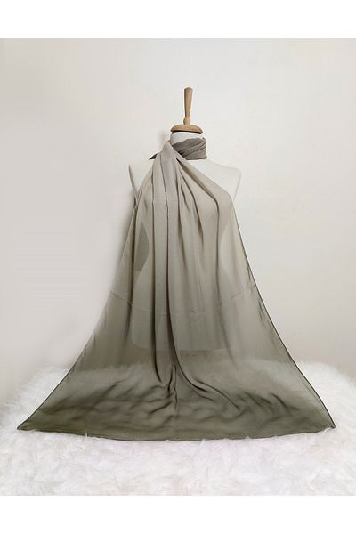 istanbul prensesleri New Shape Gradient Patterned Chiffon Shawl - Non-Slip